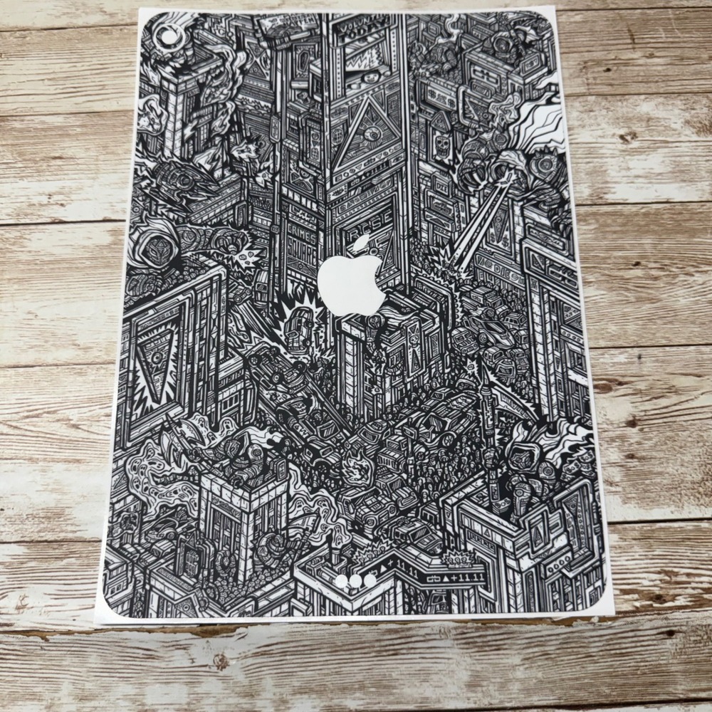dbrand Robot City Skin Apple 11" iPad Gen 4-5 Air Black White Art Decal Sticker